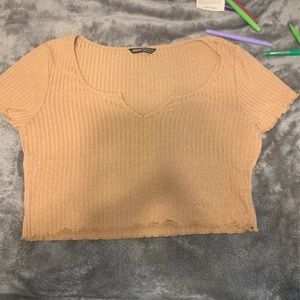 Tan crop top